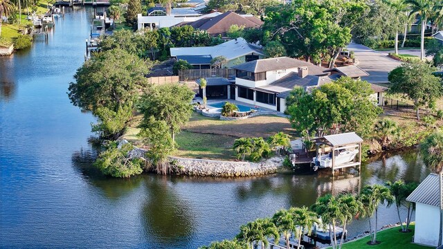 5500 Merrimac Dr, Sarasota, FL 34231 - aerial view of residential area featuring a large body of water