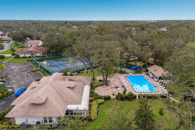 5712 Garden Lakes Dr, Bradenton, FL 34203 - view from above of property with a pool area