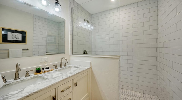 2825 Pinecrest St, Sarasota, FL 34239 - full bath with walk in shower and double vanity