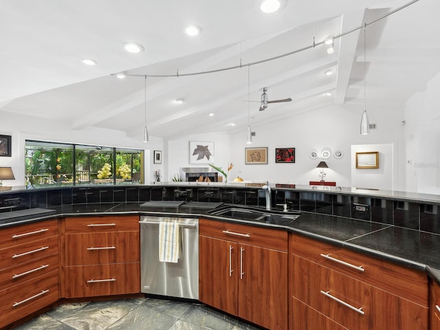 3905 Country View Dr, Sarasota, FL 34233 - kitchen featuring dishwasher, a sink, and recessed lighting