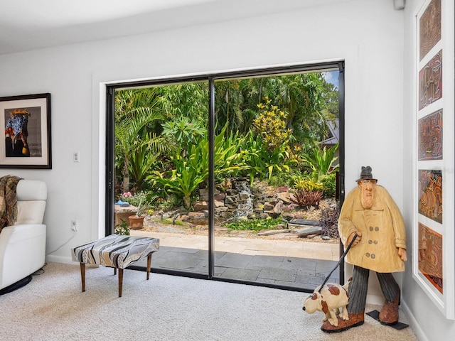 3905 Country View Dr, Sarasota, FL 34233 - sitting room with carpet floors and baseboards