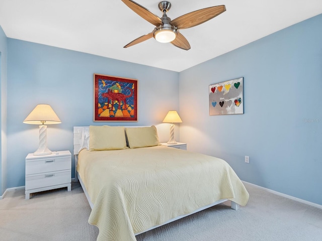 3905 Country View Dr, Sarasota, FL 34233 - bedroom featuring carpet floors, baseboards, and ceiling fan