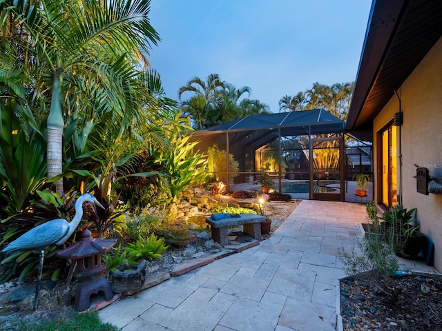 3905 Country View Dr, Sarasota, FL 34233 - view of patio featuring a lanai