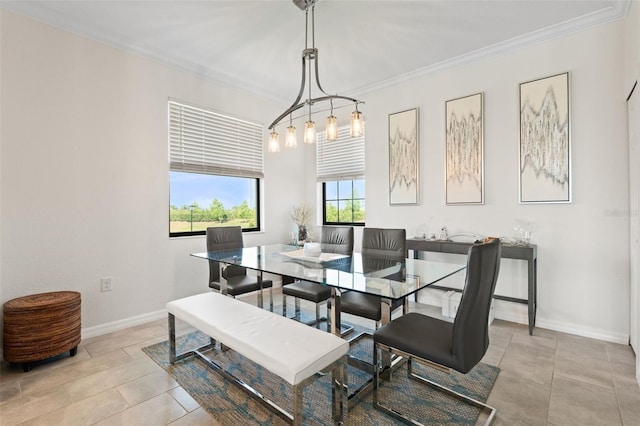 10820 Tarflower Dr Unit 202, Venice, FL 34293 - dining space featuring crown molding and baseboards