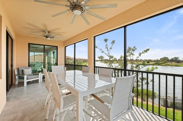 10820 Tarflower Dr Unit 202, Venice, FL 34293 - sunroom with a water view