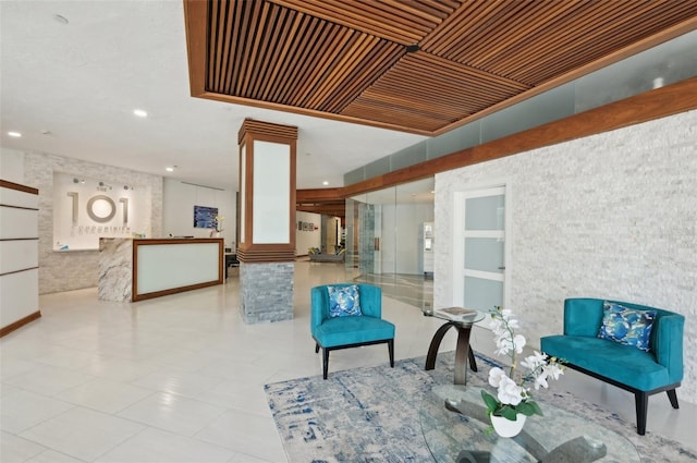101 S Gulfstream Ave Unit 6C, Sarasota, FL 34236 - sitting room with tile patterned flooring and recessed lighting