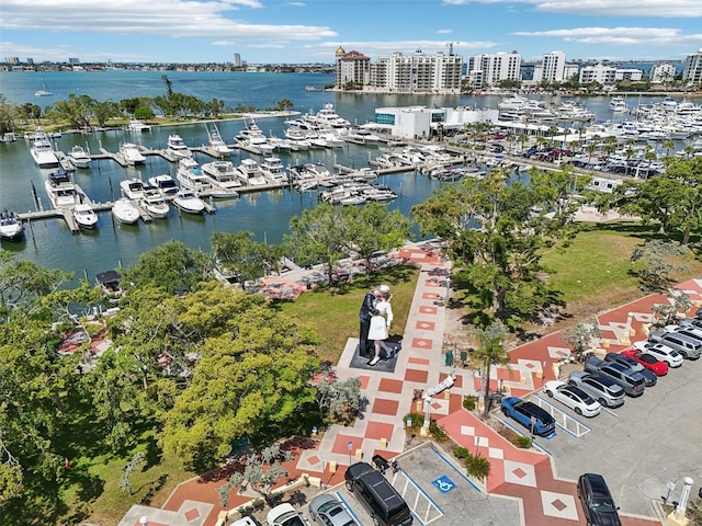 101 S Gulfstream Ave Unit 6C, Sarasota, FL 34236 - aerial view of a marina and a large body of water