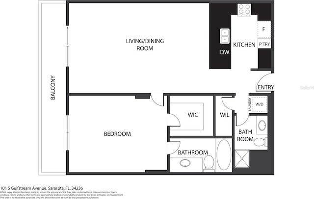 101 S Gulfstream Ave Unit 6C, Sarasota, FL 34236 - property floor plan