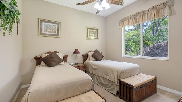 4920 Woodhurst Dr, Sarasota, FL 34243 - bedroom with baseboards and a ceiling fan