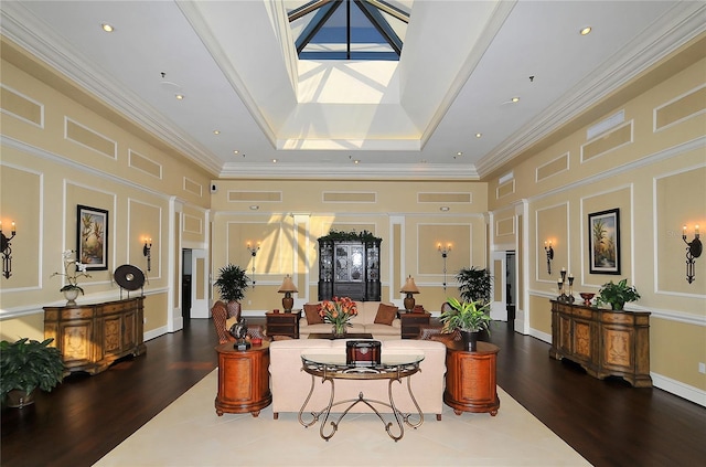 4920 Woodhurst Dr, Sarasota, FL 34243 - community lobby featuring a decorative wall and crown molding