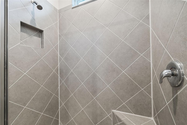 bathroom view of a tile shower
