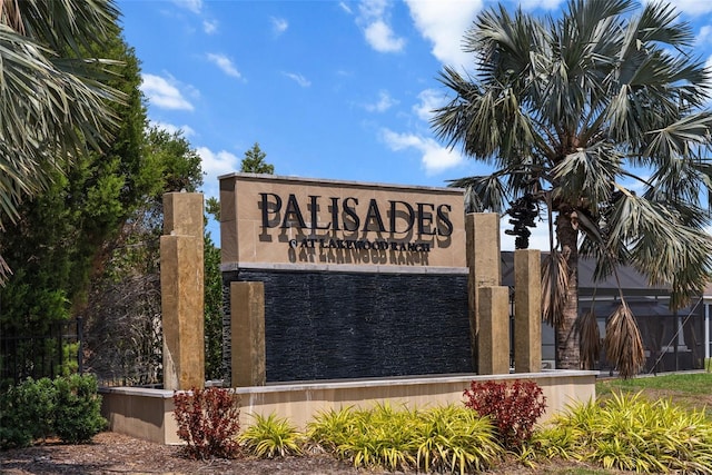 view of community sign