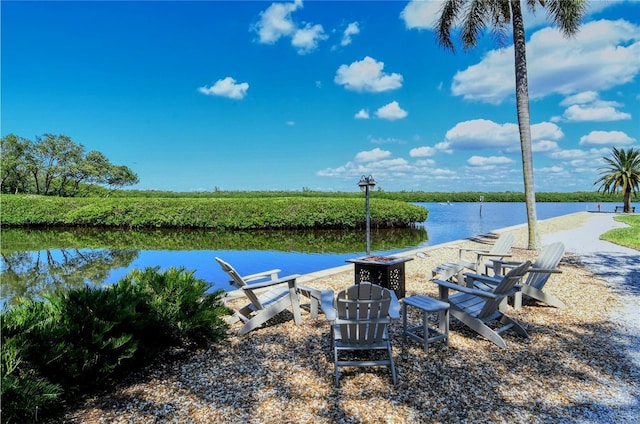 4840 Gulf Of Mexico Dr Unit 15, Longboat Key, FL 34228 - water view with a fire pit