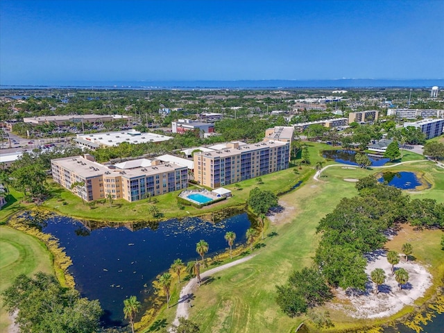 4550 Pinebrook Cir Unit 608, Bradenton, FL 34209 - bird's eye view of a golf course, apartment complex / building, and a large body of water
