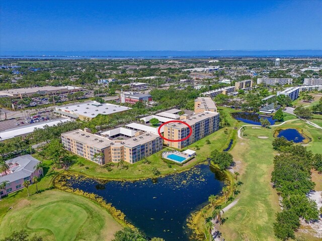 4550 Pinebrook Cir Unit 608, Bradenton, FL 34209 - aerial view of a large body of water, apartment complex, and a golf club