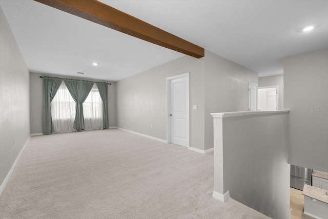 4015 Quiet Rain Ct, Palmetto, FL 34221 - unfurnished room with light carpet, baseboards, and recessed lighting