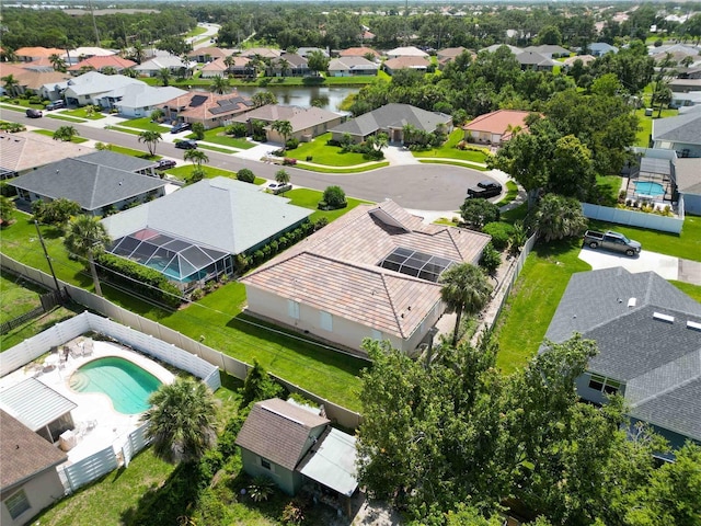 4804 Jacaranda Heights Dr, Venice, FL 34293 - aerial perspective of suburban area featuring a pool area