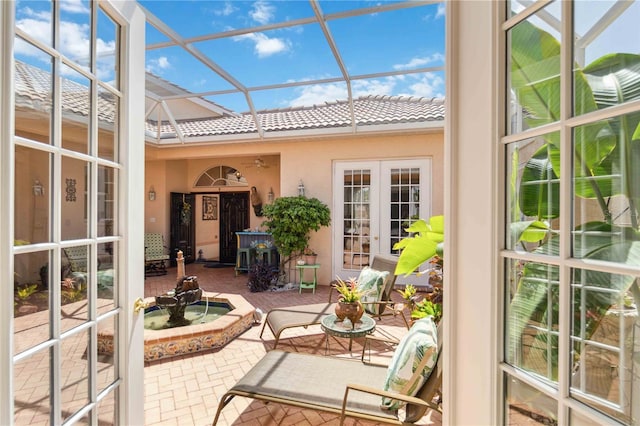 4804 Jacaranda Heights Dr, Venice, FL 34293 - sunroom / solarium with french doors