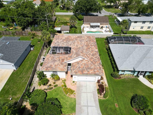 4804 Jacaranda Heights Dr, Venice, FL 34293 - view from above of property with a pool area