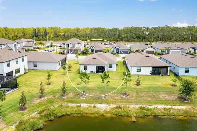 aerial view of residential area
