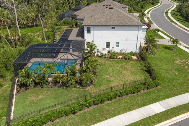 5651 Trevesta Pl, Palmetto, FL 34221 - view from above of property with a pool