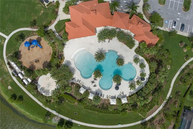 5651 Trevesta Pl, Palmetto, FL 34221 - bird's eye view of a pool