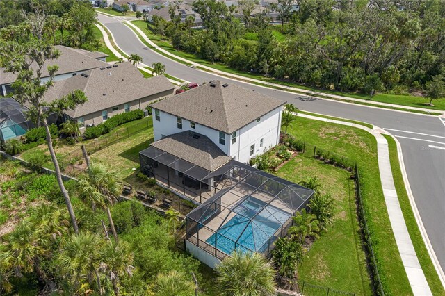 5651 Trevesta Pl, Palmetto, FL 34221 - aerial perspective of suburban area with a pool area