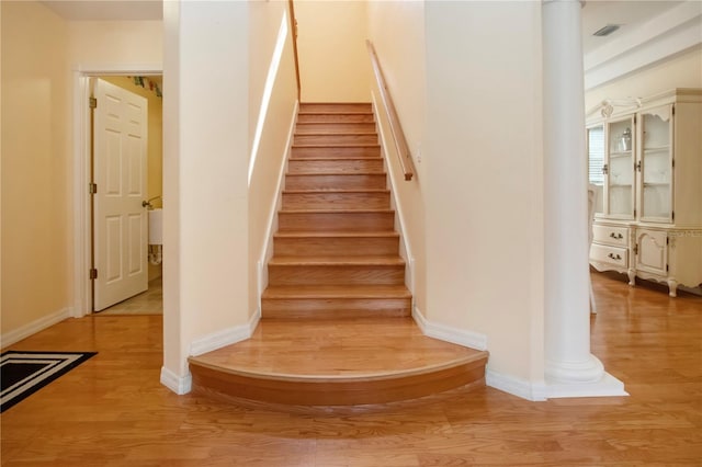 6307 Laurel Creek Trl, Ellenton, FL 34222 - staircase featuring wood finished floors and baseboards
