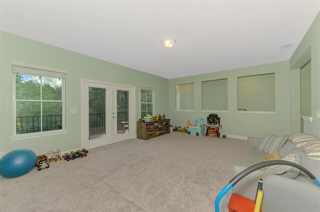 4500 Chinkapin Dr, Sarasota, FL 34232 - recreation room with french doors and carpet