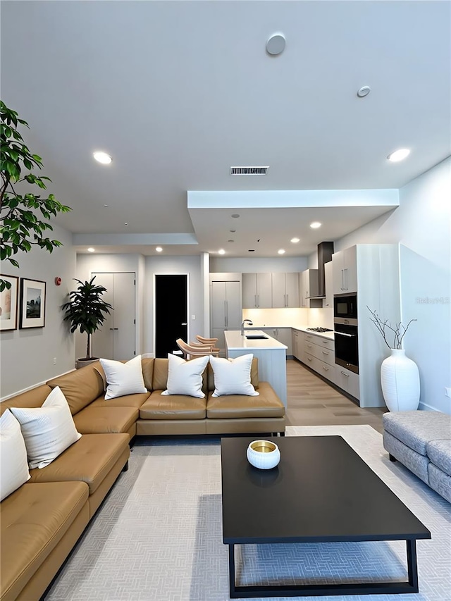 33 S Palm Ave Unit 1202, Sarasota, FL 34236 - living area with recessed lighting and light wood finished floors