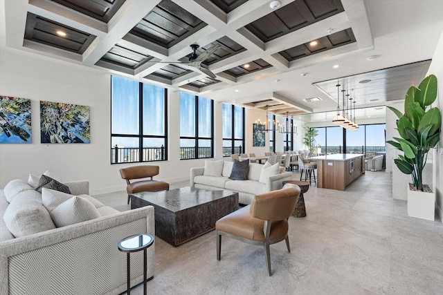 33 S Palm Ave Unit 1202, Sarasota, FL 34236 - common area featuring beam ceiling and coffered ceiling