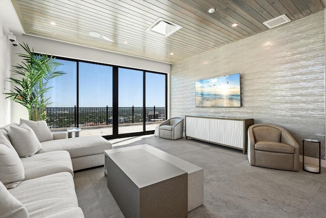 33 S Palm Ave Unit 1202, Sarasota, FL 34236 - living area with wooden ceiling and recessed lighting