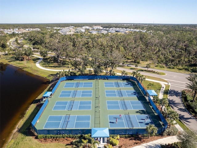drone / aerial view of a large body of water