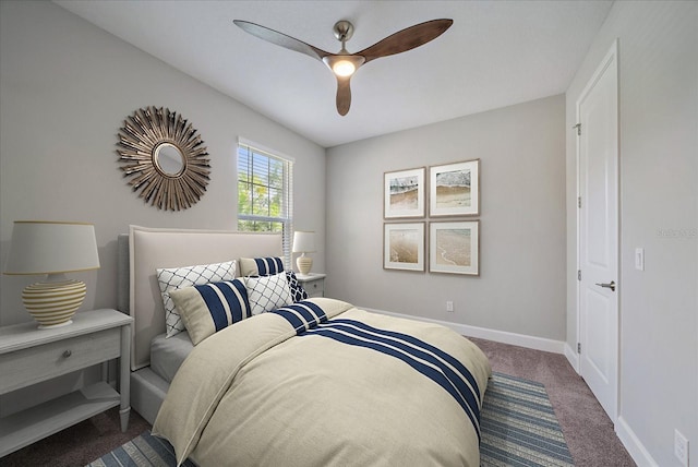 6250 Grandview Hill Ct, Bradenton, FL 34203 - bedroom with carpet, baseboards, and a ceiling fan