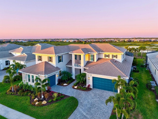 aerial perspective of suburban area