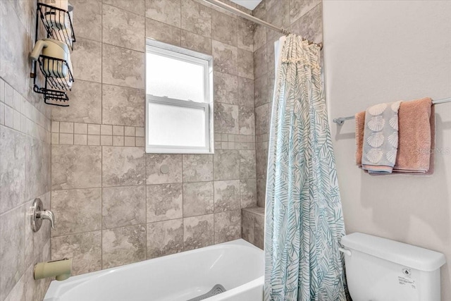 16411 62nd Gln E, Parrish, FL 34219 - bathroom featuring shower / bath combination with curtain and toilet
