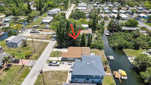 7308 Maryland Ave, Hudson, FL 34667 - aerial view of residential area featuring a large body of water