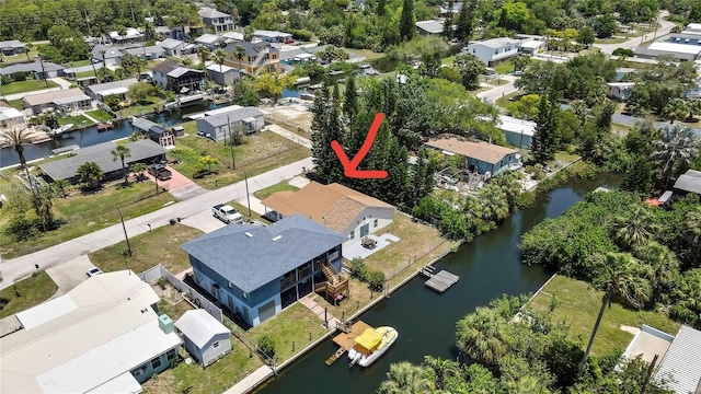 7308 Maryland Ave, Hudson, FL 34667 - aerial view of residential area featuring a large body of water