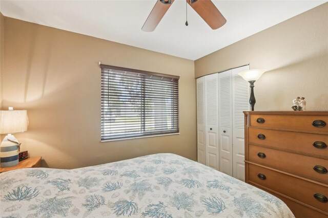 4468 Maraldo Ave, North Port, FL 34287 - bedroom featuring a closet and a ceiling fan