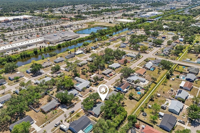 4468 Maraldo Ave, North Port, FL 34287 - aerial view of property's location featuring a large body of water and nearby suburban area