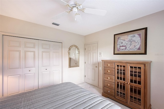 766 Shadow Bay Way, Osprey, FL 34229 - bedroom featuring a closet and ceiling fan