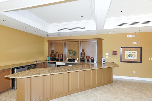 3070 Grand Bay Blvd Unit 644, Longboat Key, FL 34228 - reception with bar with sink and ornamental molding