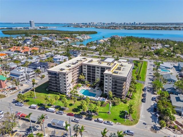 1001 Benjamin Franklin Dr Unit 106, Sarasota, FL 34236 - view of urban area featuring a nearby body of water and a pool area