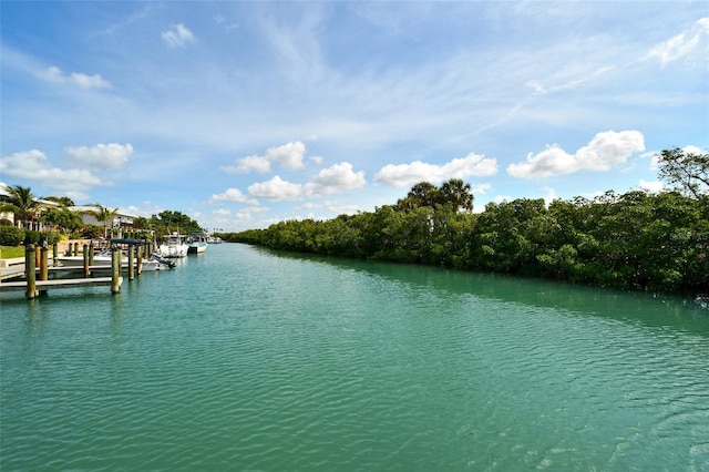 105 Casey Key Rd Unit 20, Nokomis, FL 34275 - water view featuring a dock