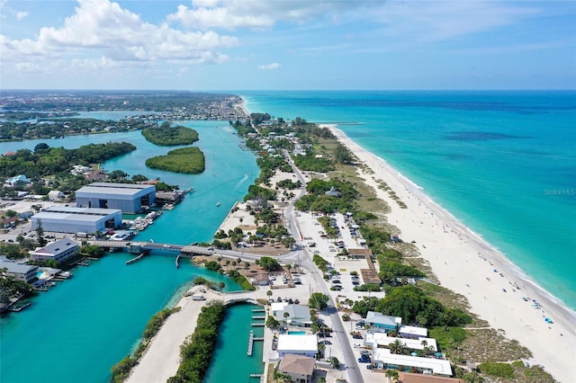 105 Casey Key Rd Unit 20, Nokomis, FL 34275 - aerial view of waterfront with a beach