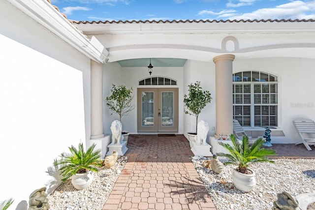 3620 Como St, Port Charlotte, FL 33948 - property entrance featuring french doors and stucco siding