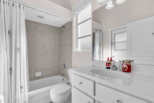 3620 Como St, Port Charlotte, FL 33948 - bathroom with shower / bath combination with curtain, toilet, and vanity