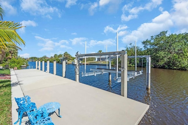 3620 Como St, Port Charlotte, FL 33948 - dock area featuring boat lift and a water view