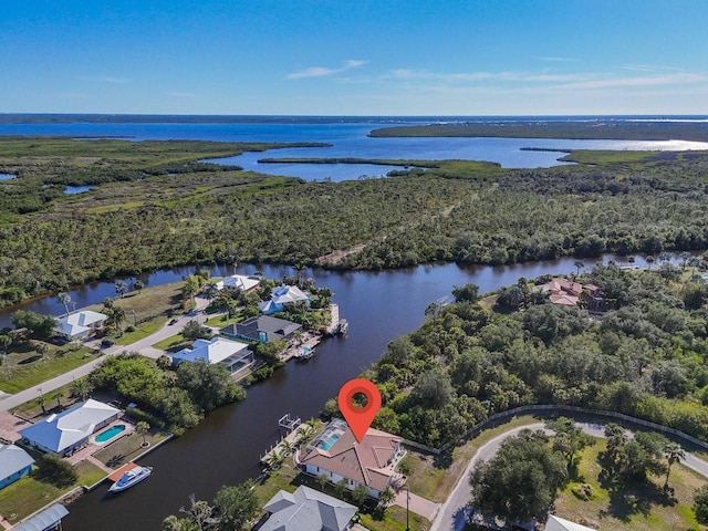 3620 Como St, Port Charlotte, FL 33948 - aerial view of property's location with a large body of water and nearby suburban area