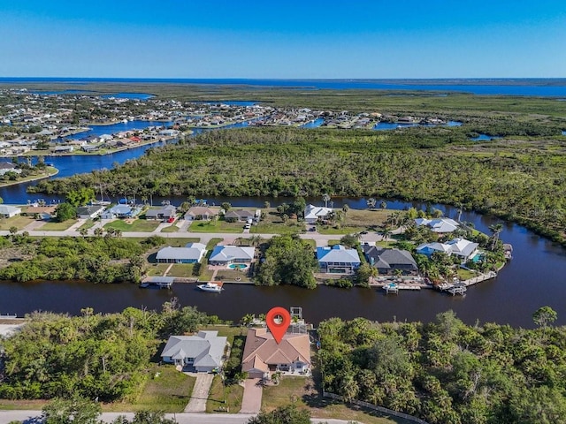3620 Como St, Port Charlotte, FL 33948 - aerial view of property's location with a large body of water and nearby suburban area